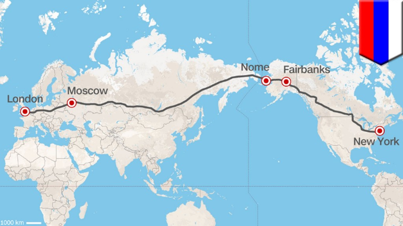 Illustration for article titled Russia Wants People to Road Trip from New York to London (via Moscow)